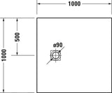 DURAVIT Sustano Duschwanne 800x800x30 Mineralguss Dunkelgrau Matt – Quadratisch, Bodenbündig