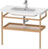DURAVIT DuraStyle Möbel-Accessoire mit Ablage & Handtuchhalter 440x940x805 mm Weiß Matt/Eiche Massiv