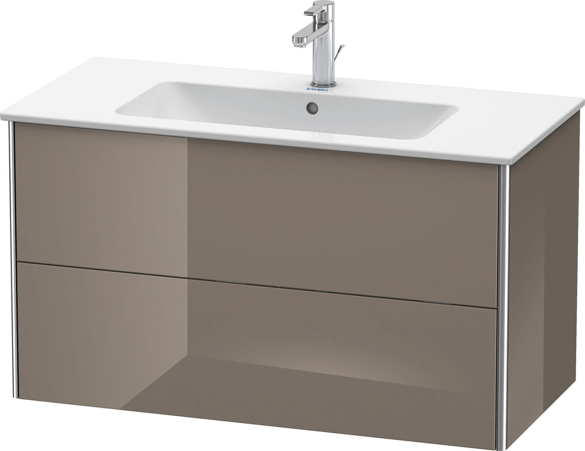 Duravit XSquare Waschtischunterbau 610 mm Nachtblau Seidenmatt mit 2 Schubkästen