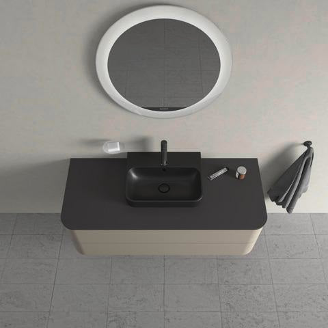 DURAVIT Happy D.2+ Konsolenwaschtischunterbau 1300 mm taupe supermatt mit Tip-On Technik und LED-Innenbeleuchtung