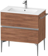 DURAVIT Sivida Waschtischunterbau 810 mm, bodenstehend, 2 Schubkästen, Eiche, Soft-Close