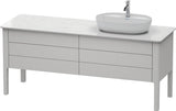 DURAVIT Luv Waschtischunterbau bodenstehend 1733 mm, 2 Auszüge, weiß seidenmatt