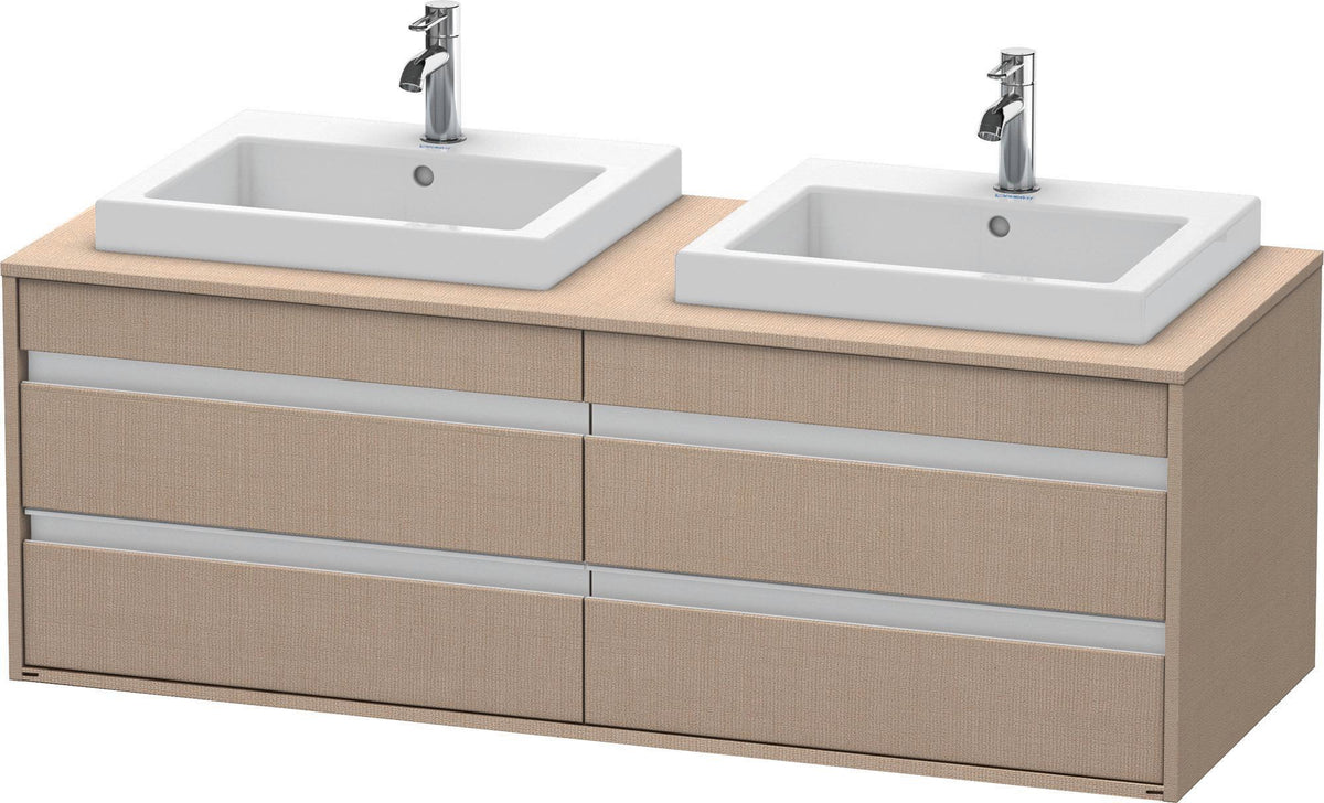 DURAVIT Ketho Waschtischunterbau 1400 mm wandhängend, 4 Schubkästen, basalt matt