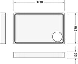 DURAVIT Starck Slimline Duschwanne 1200x800 mm Weiß Sanitäracryl mit Antislip