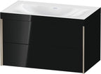 Mitteldichte Faserplatte (MDF) / schwarz / m.Viu,2Schubk.503x800x480mm o.Hl,champagner m./schwarz hgl,Rahmen C