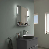 DURAVIT Sivida Spiegel 650 x 650 mm LED dimmbar mit Sensorschalter und Aufsatzleuchte Chrom/Weiß Matt
