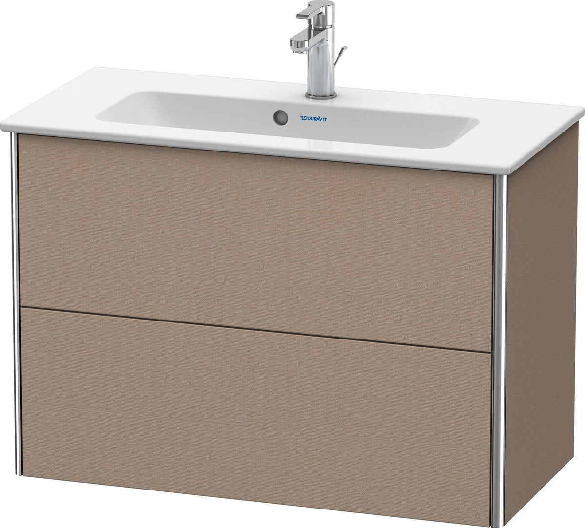 Duravit XSquare Waschtischunterbau 810 mm, 2 Schubkästen, Basalt Matt, wandhängend