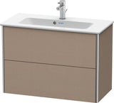 Duravit XSquare Waschtischunterbau 810 mm, 2 Schubkästen, Basalt Matt, wandhängend