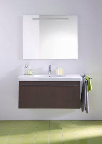 Duravit D-Code Möbelwaschtisch 1050 mm Weiß mit Überlauf und Hahnlochbank – Wandhängend