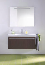 Duravit D-Code Möbelwaschtisch 1050 mm Weiß mit Überlauf und Hahnlochbank – Wandhängend