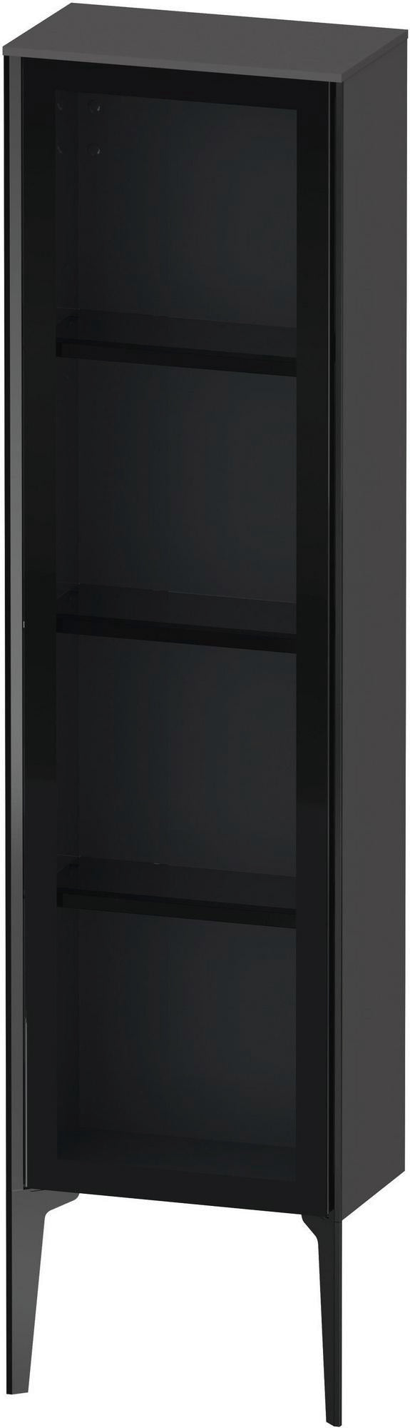 DURAVIT XViu Halbhochschrank 1330x400x240 mm, Glasfront betongrau matt, rechts, Push-Open