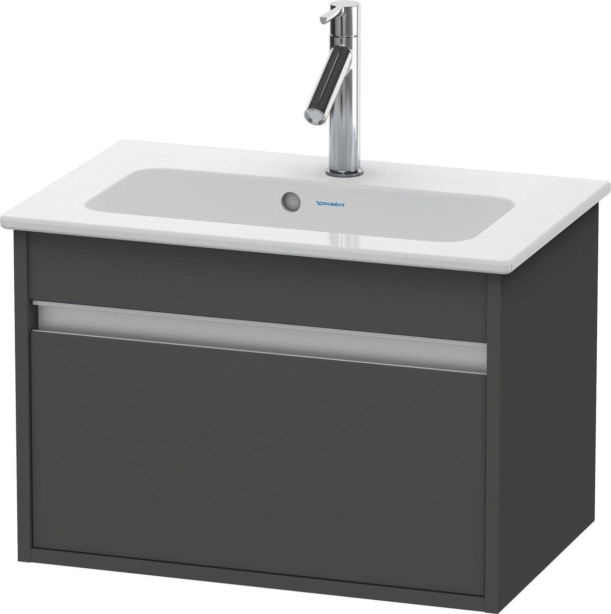 DURAVIT Ketho Waschtischunterbau 600 mm betongrau matt mit 1 Auszug und Soft-Close