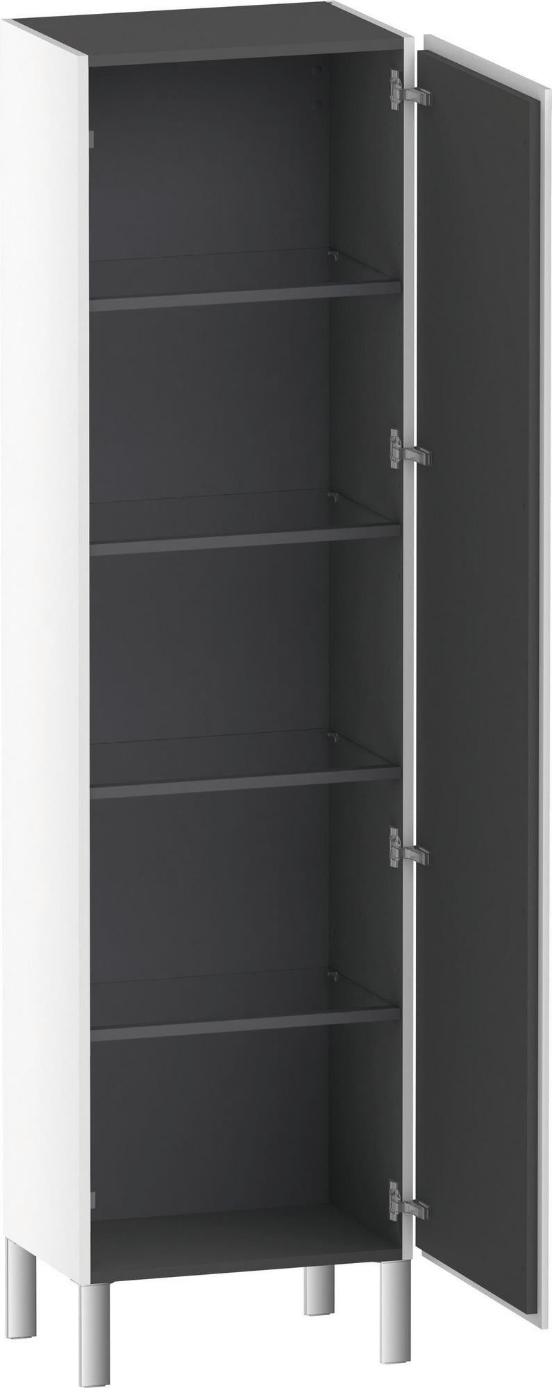 Duravit L-Cube Hochschrank 500 mm weiß matt, 1 Tür rechts, wandhängend