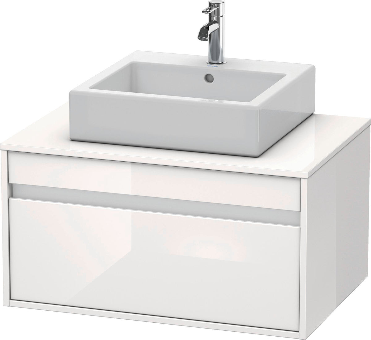 Duravit Ketho Waschtischunterbau wandhängend 800 mm, 1 Auszug, weiß matt, für Aufsatzwaschtisch