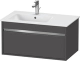 Duravit Ketho Waschtischunterbau 800 mm betongrau matt mit 1 Auszug und Soft-Close