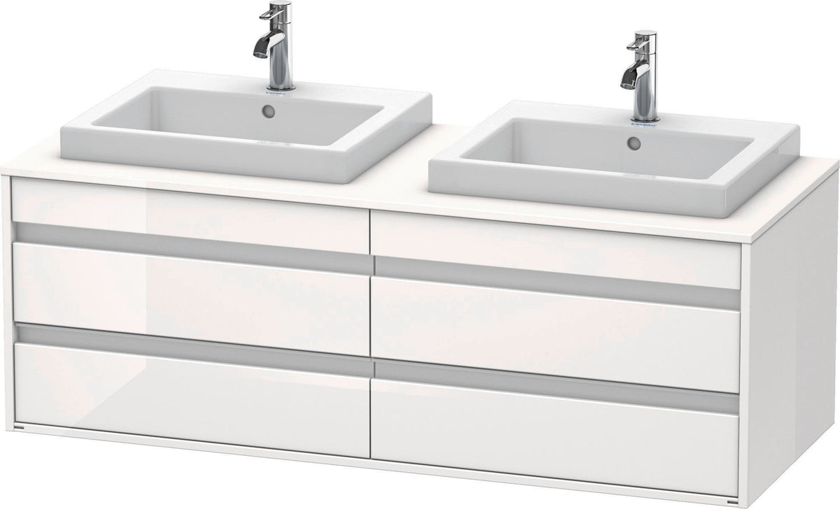 DURAVIT Ketho Waschtischunterbau 1400 mm wandhängend, 4 Schubkästen, basalt matt