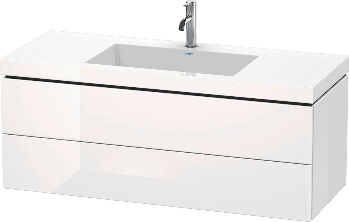 DURAVIT L-Cube c-bonded Waschtischunterbau Eiche 1200 mm wandhängend mit 2 Schubkästen