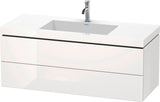 Duravit L-Cube c-bonded Waschtischset 1200 mm Mediterrane Eiche, 2 Schubkästen, wandhängend
