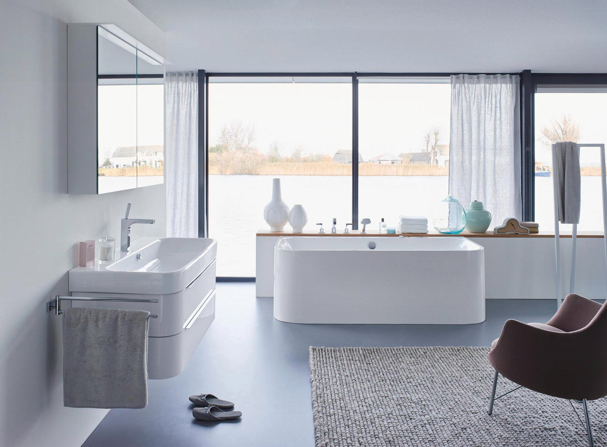 DURAVIT Happy D.2 Whirlwanne 1800x800mm Rechteck, 2-Sitzer, weiß, Vorwand, mit Verkleidung