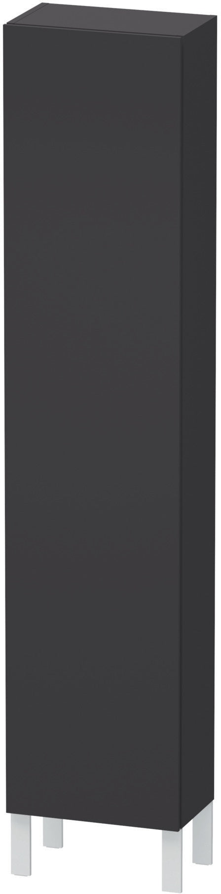 Duravit Hochschrank L-Cube 243x400x1760mm, 1 Tür rechts, graphit matt – Wandhängend