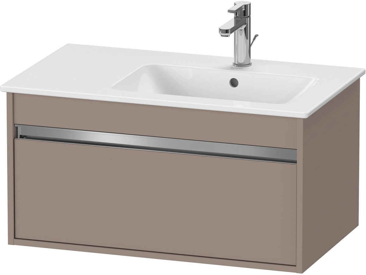 Duravit Ketho Waschtischunterbau 800 mm betongrau matt mit 1 Auszug und Soft-Close