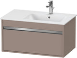 Duravit Ketho Waschtischunterbau 800 mm betongrau matt mit 1 Auszug und Soft-Close