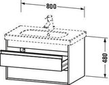 DURAVIT Waschtischunterbau Ketho wandhängend 800 mm, 2 Schubkästen, weiß matt, für D-Code 034285