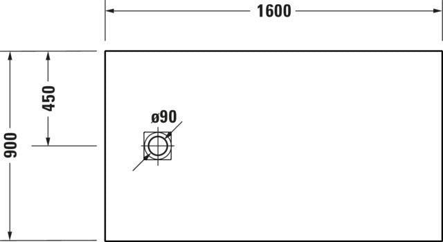DURAVIT Sustano Duschwanne 1400x900x30 mm Mineralguss Weiß, bodenbündig & Halbeinbau