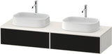 Duravit Zencha Konsolen-Waschtischunterbau 1600 mm Eiche Anthrazit mit 2 Auszügen