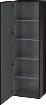 Duravit Hochschrank L-Cube 500 mm schwarz hochglanz, 1 Tür links, 1760 mm – wandhängend mit Soft-Close