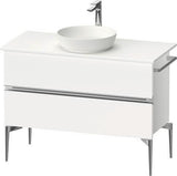 DURAVIT Sivida Waschtischunterbau 1045 mm, bodenstehend, 2 Schubkästen, Soft-Close, Weiß Matt