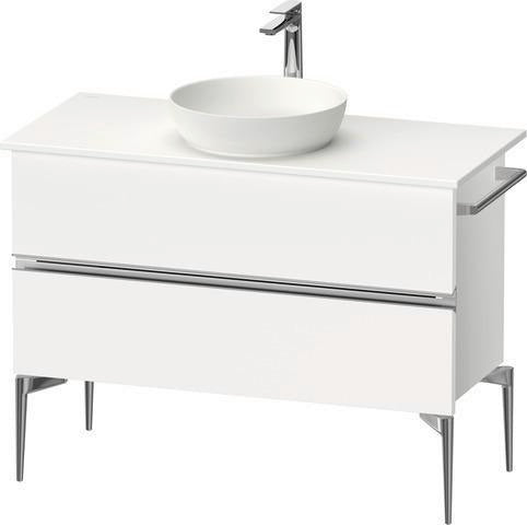 DURAVIT Sivida Waschtischunterbau 1045 mm, bodenstehend, 2 Schubkästen, Soft-Close, Weiß Matt