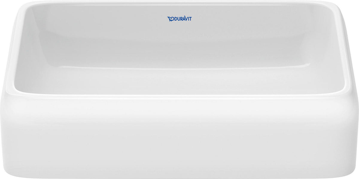 DURAVIT Qatego Aufsatzbecken 500 mm Weiß HygieneGlaze ohne Hahnloch und Überlauf