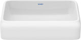 DURAVIT Qatego Aufsatzbecken 500 mm Weiß HygieneGlaze ohne Hahnloch und Überlauf