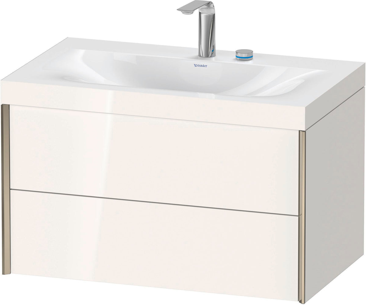 DURAVIT XViu c-bonded Waschtischset 800 mm wandhängend mit 2 Schubkästen und Tip-on-Technik