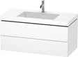 DURAVIT L-Cube c-bonded Waschtischset 1000 mm weiß matt mit 2 Schubkästen und Tip-On-Technik