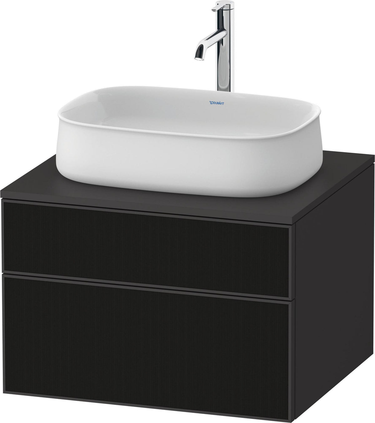 DURAVIT Zencha Konsolenwaschtischunterbau 650 mm Eiche Anthrazit mit Push-Open