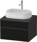 DURAVIT Zencha Konsolenwaschtischunterbau 650 mm Eiche Anthrazit mit Push-Open
