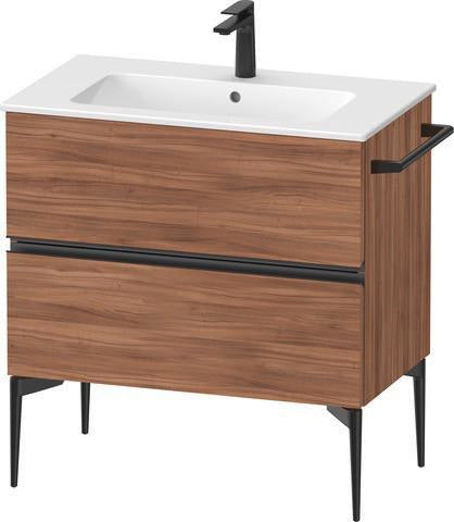 DURAVIT Sivida Waschtischunterbau 810 mm, bodenstehend, 2 Schubkästen, Eiche, Soft-Close