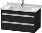 eiche schwarz / 2 Schubkästen / Eiche