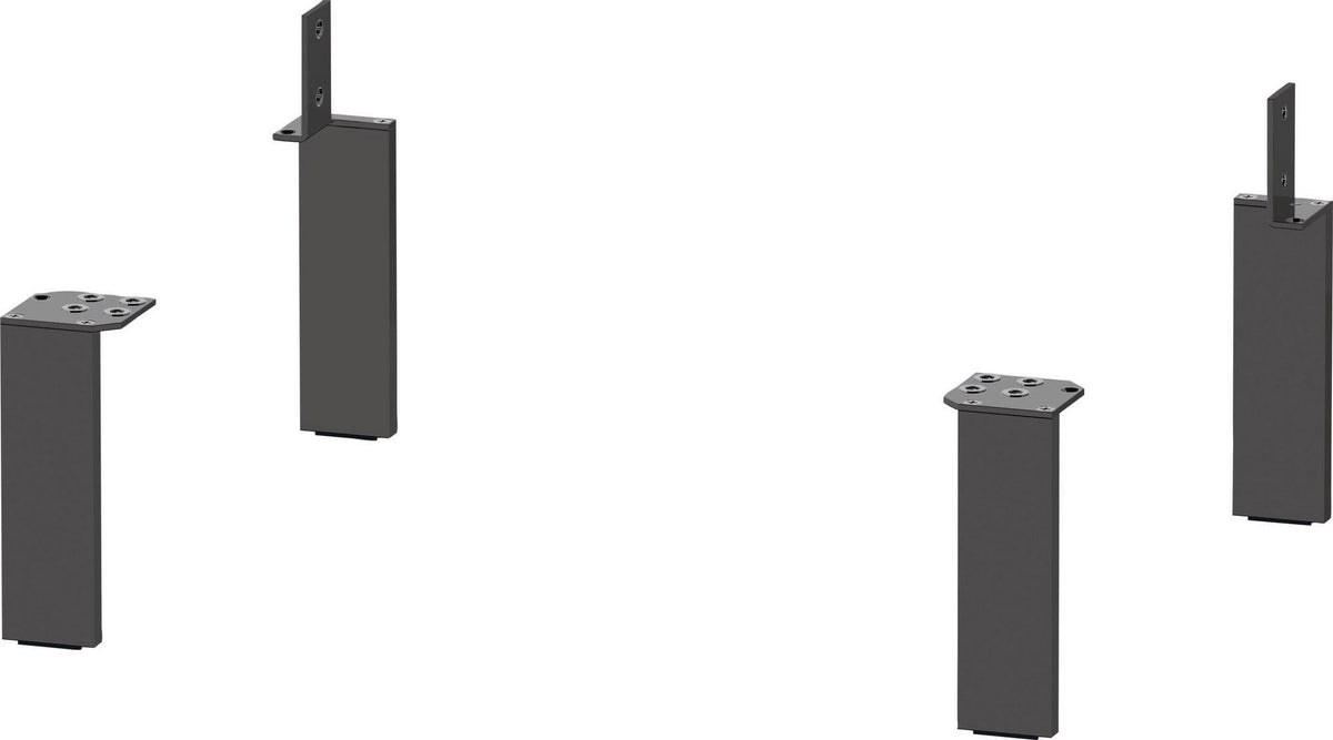 DURAVIT Brioso Sockelfuß 152x44x10 mm, 4 Stück, Betongrau Matt – Aluminium, inkl. Befestigungsmaterial