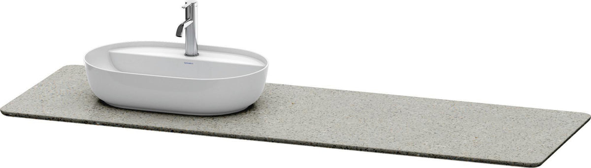 DURAVIT Luv Quarzsteinkonsole 1783 mm mit 1 Ausschnitt – Sand Struktur, Wandmontage