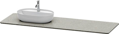 DURAVIT Luv Quarzsteinkonsole 1783 mm mit 1 Ausschnitt – Sand Struktur, Wandmontage