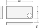 DURAVIT Starck Slimline Duschwanne 1200x800x55 mm Weiß Sanitäracryl von Philippe Starck