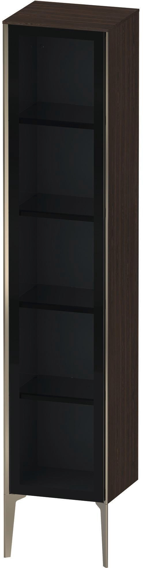DURAVIT Hochschrank XViu 1770 mm Glasfront Nussbaum rechts – Wandhängend mit Tip-On