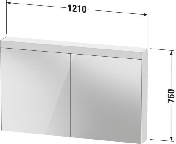 Duravit Spiegelschrank Best mit LED-Beleuchtung, 610 mm, Anschlag links, Soft-Close
