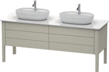 DURAVIT Luv Waschtischunterbau bodenstehend 1733 mm Taupe Seidenmatt 2 Auszüge