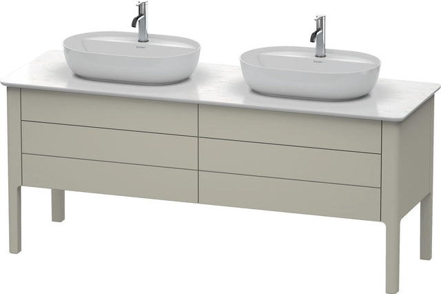 DURAVIT Luv Waschtischunterbau bodenstehend 1733 mm Taupe Seidenmatt 2 Auszüge