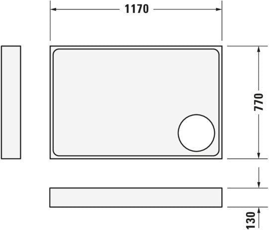 DURAVIT Starck Slimline Duschwanne 1200x800x55 mm Weiß Sanitäracryl von Philippe Starck