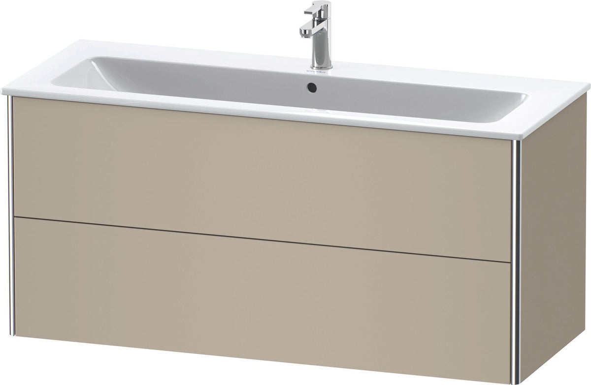 Duravit XSquare Waschtischunterbau 610 mm Nachtblau Seidenmatt mit 2 Schubkästen
